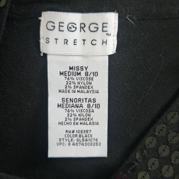 T4 2 George tank tops, one gray and one black with sequins - Picture 10 of 11